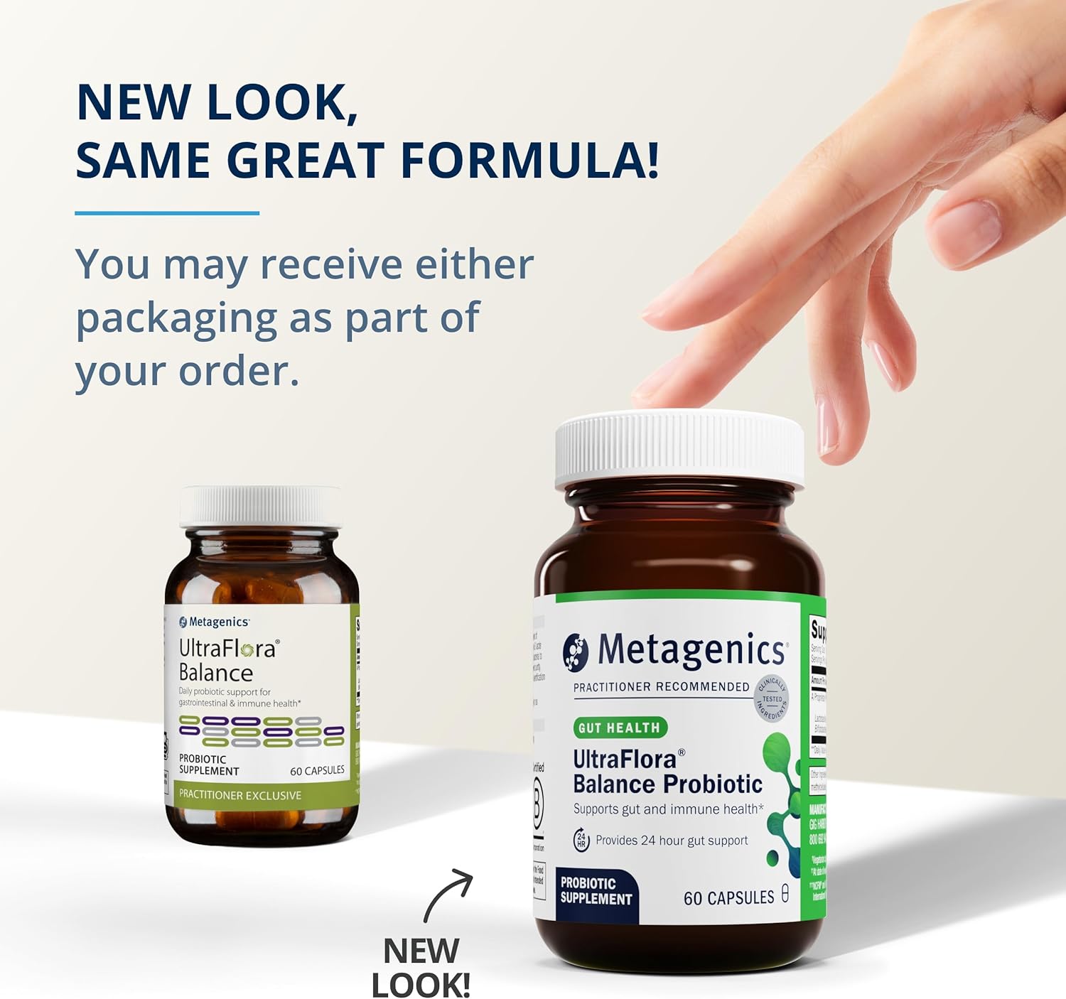 Metagenics UltraFlora Balance Probiotic & Immune Support Bundle: Gut & Immune Health - 60 Capsules & Vitamin D3 10,000+ K - 60 Softgels