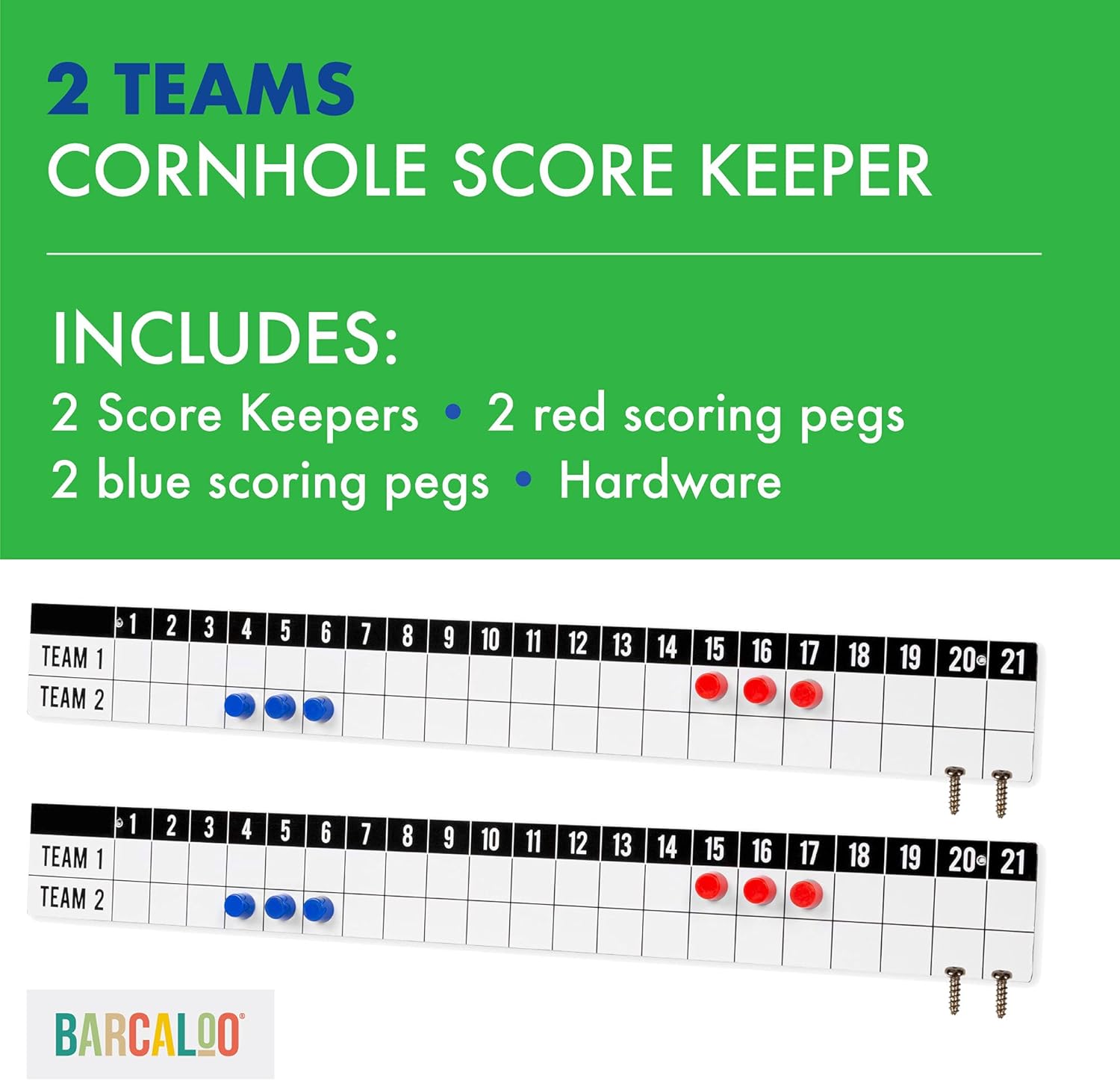 Metal Decal Scoreboard with Magnetic Keepers for Cornhole Boards by Barcaloo