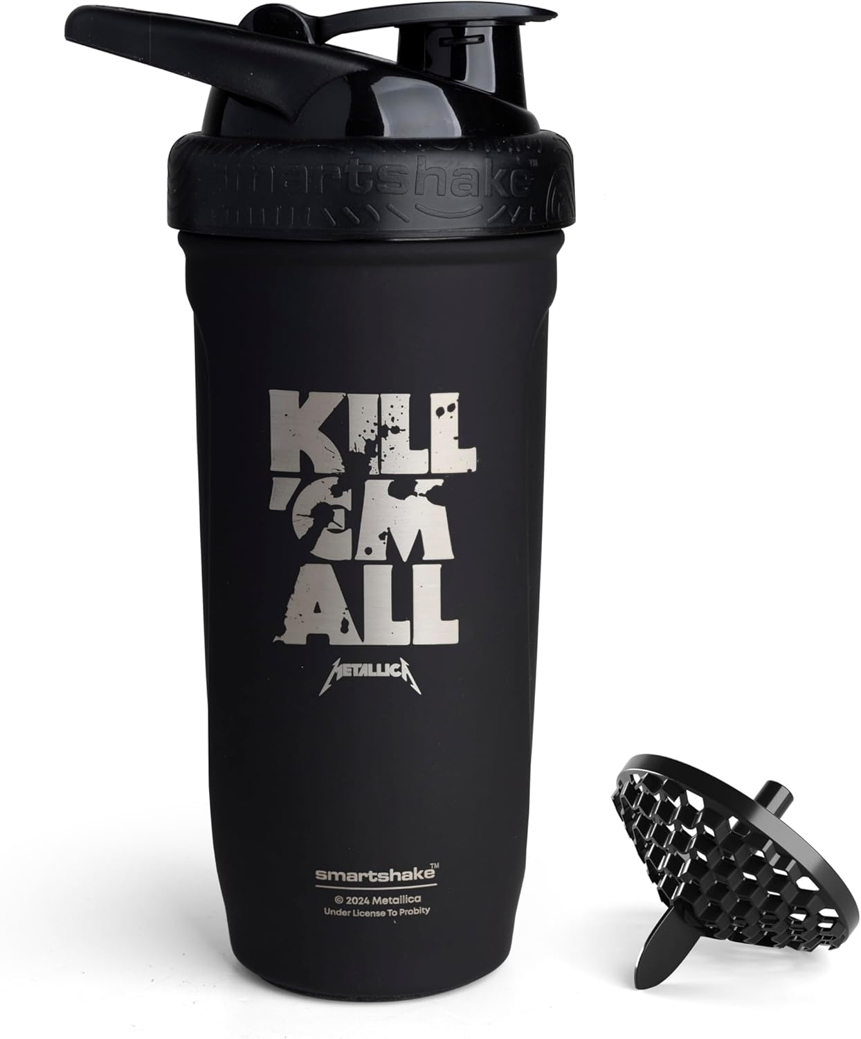 Metallica Kill 'Em All Logo Smartshake Stainless Steel Protein Shaker Bottle 900ml | 30oz