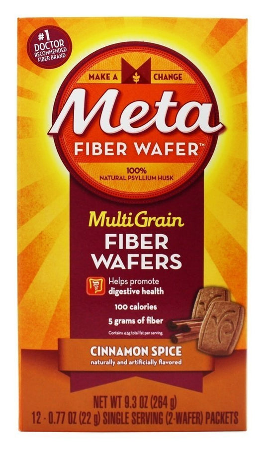 Metamucil Fiber Wafers Cinnamon - 12 Count - Digestive Health Support