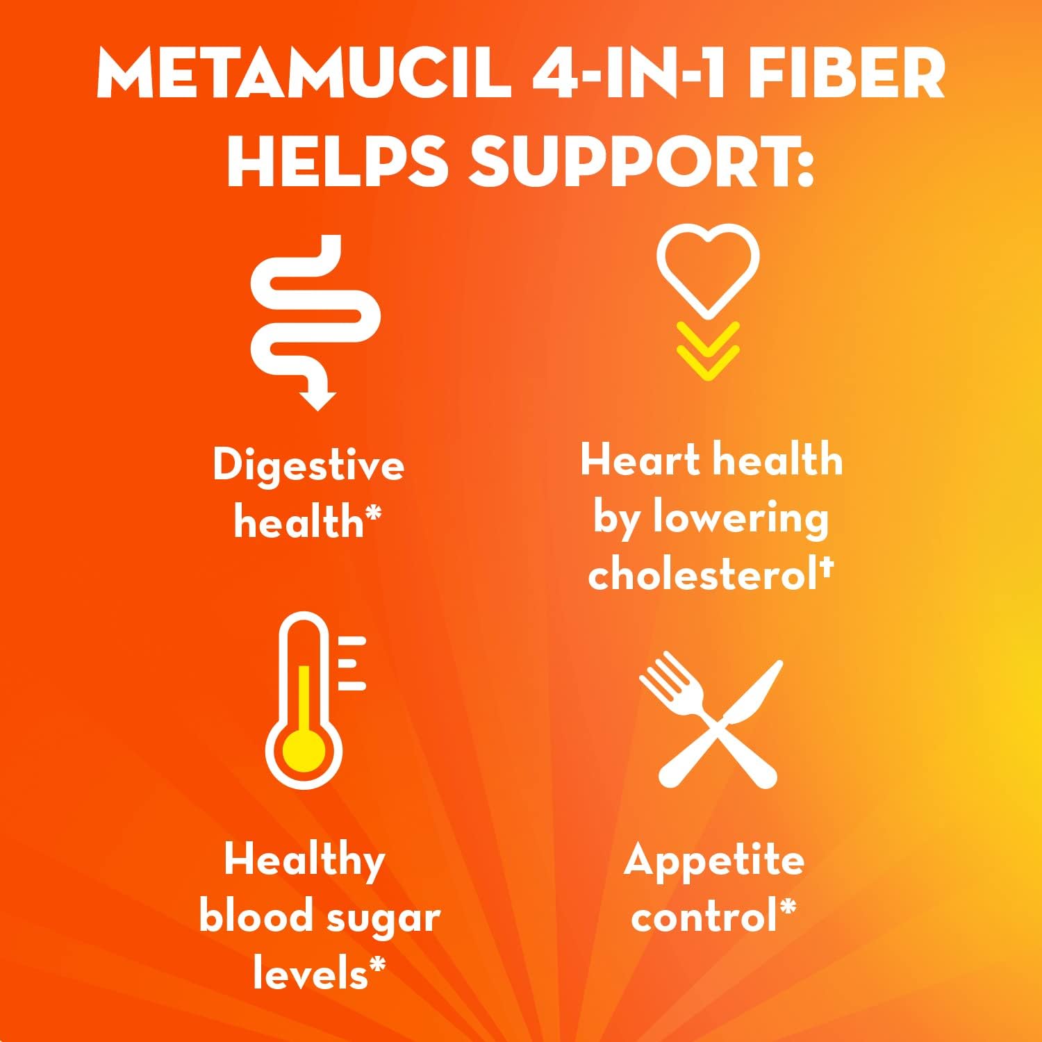 Metamucil On-the-Go Orange Smooth Fiber Drink Supplement, 60 Packets with Real Sugar, Daily Psyllium Husk Powder for Digestive Health - BoostGo Australia