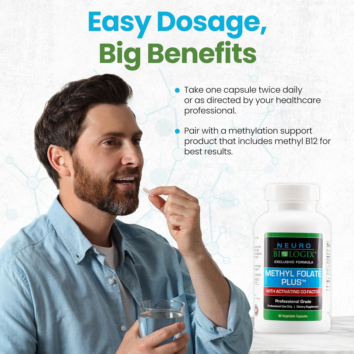 Methyl Folate Plus: Advanced Blend for Methylation Support - Methylfolate Supplement for Neurological & Immune Function