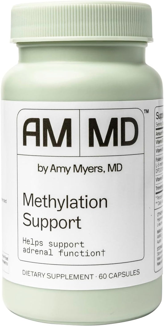 Methylation Support Vitamin Supplement for Adrenal & Liver Health - Methylated B Vitamins - 60 Capsules