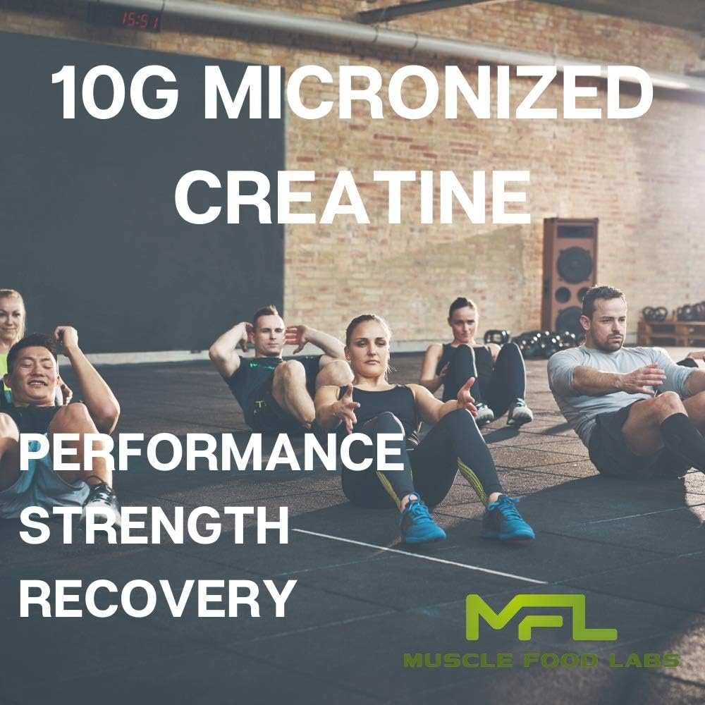 MFL Muscle Creatine Supplement - 3 Micronized Forms, 10g, 0 Sugar, Stevia Sweetened, All-Natural, 60 Servings - Orange Flavor