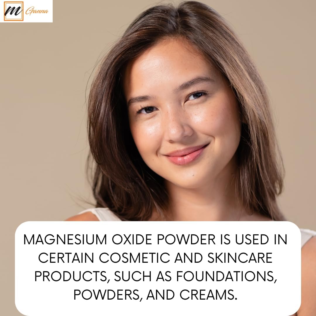 mGanna Pure Magnesium Oxide Powder 0.5 lbs - Promotes Health and Beauty