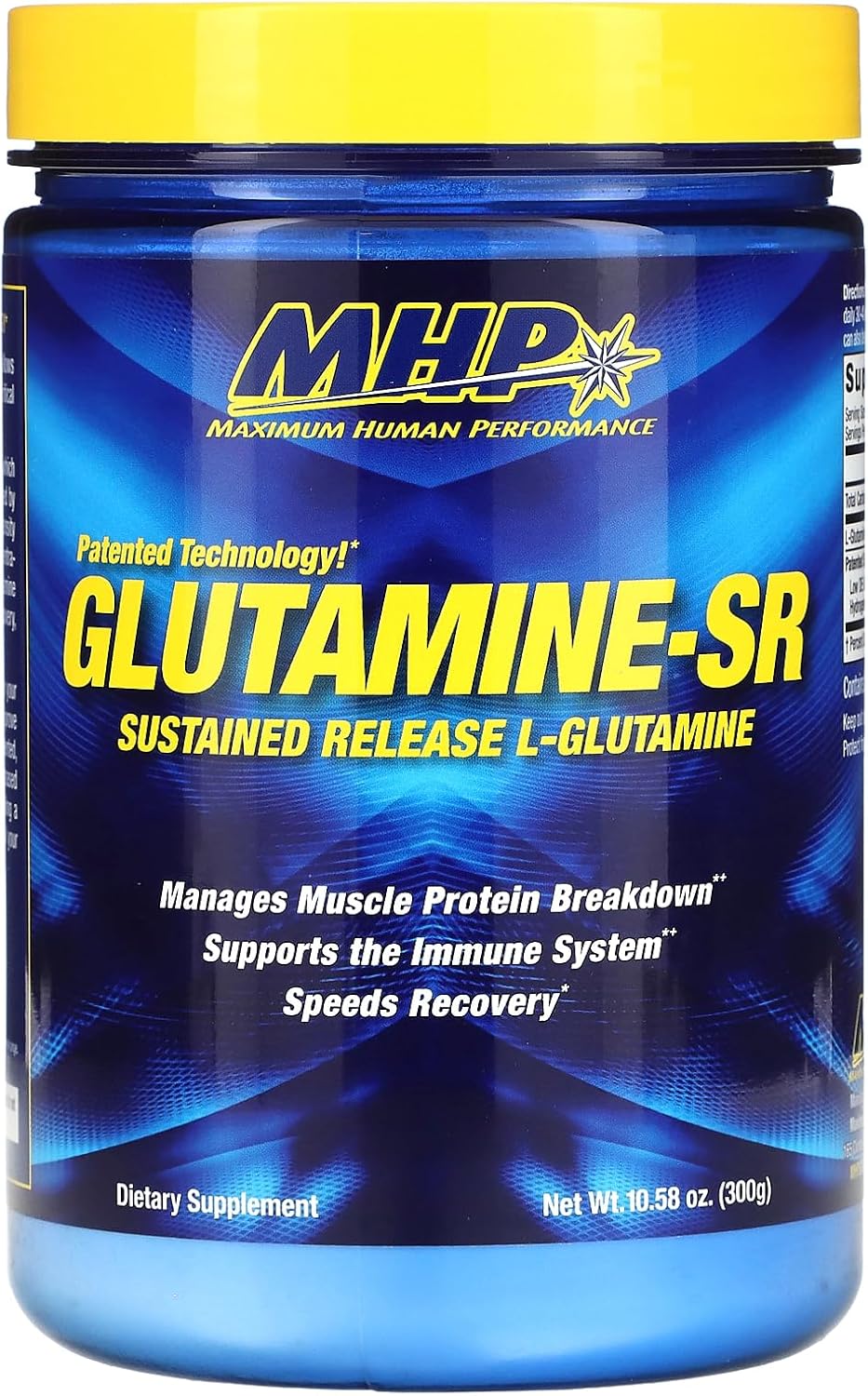 MHP 12-Hour Muscle Feeder Glutamine-SR Unflavored Powder - 10.6 oz (300 g)