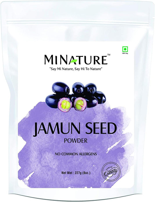 mi Nature Miniature Jamun Seed Powder (Eugenia Jambolana) - 227g (8 oz) - Herbal Supplement for Improved Digestion