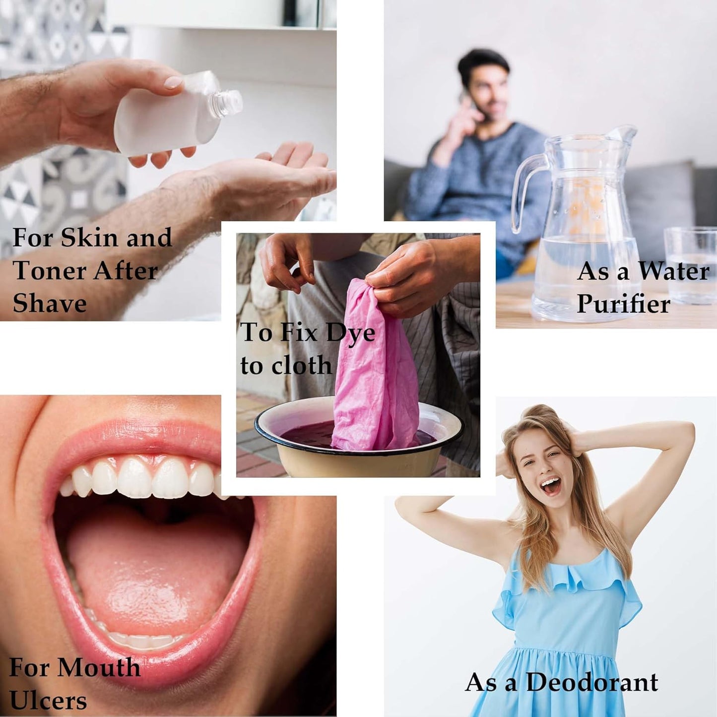 mi Nature Miniature Purified Alum Powder (Phitkari) | 100g (3.5 oz) | 100% Pure Alum Powder | No Additives