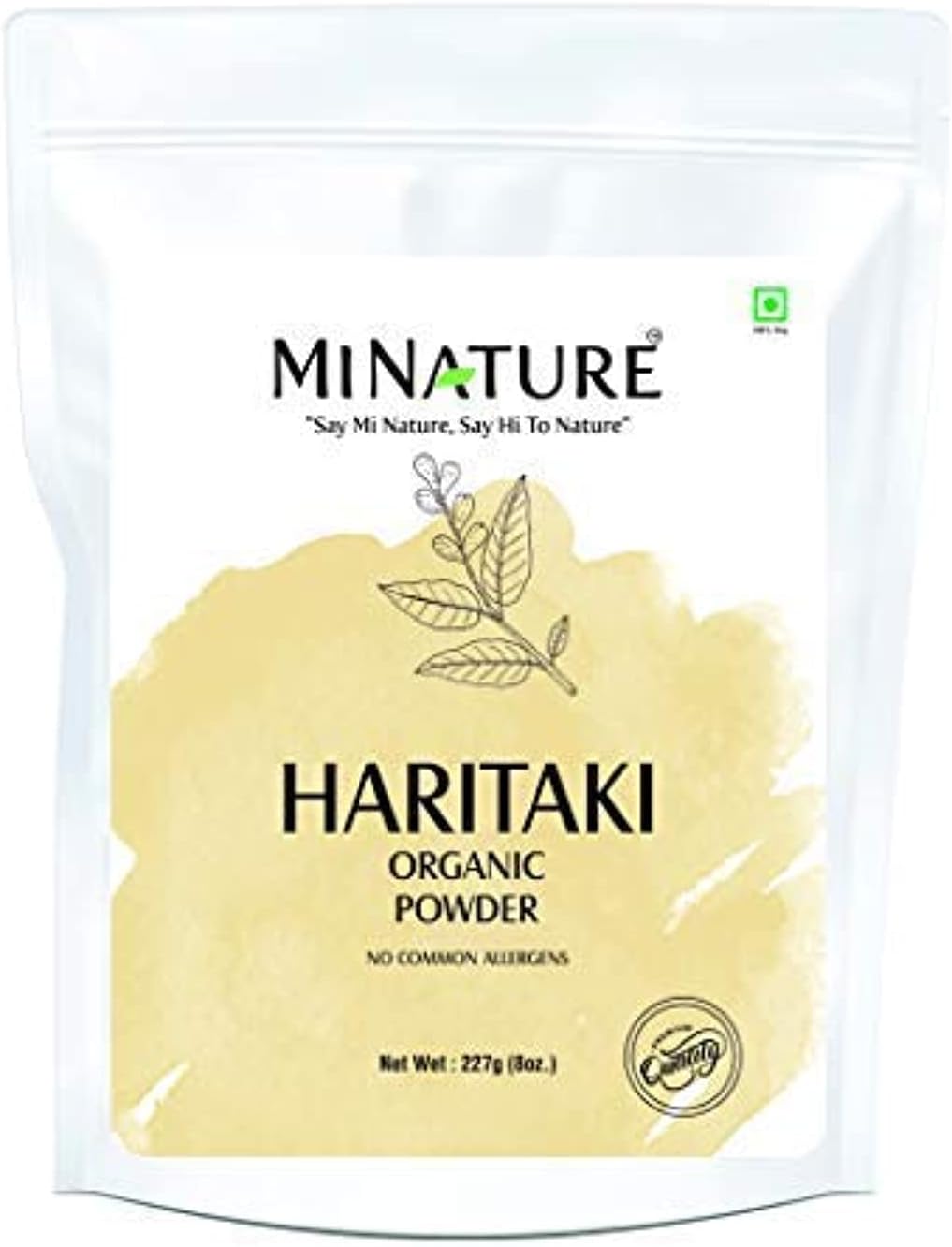 mi Nature Organic Haritaki Powder (Harad) from India - 227g (8 oz) - 100% Natural Terminalia Chebula Herb