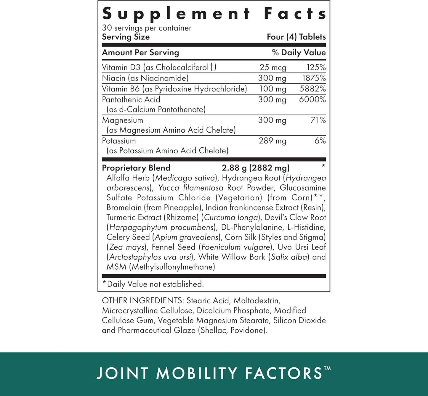 MICHAEL'S Health Naturopathic Joint Mobility Factors - 120 Vegetarian Tablets - Non-GMO Glucosamine Sulfate - Essential Nutrients for Healthy Joints