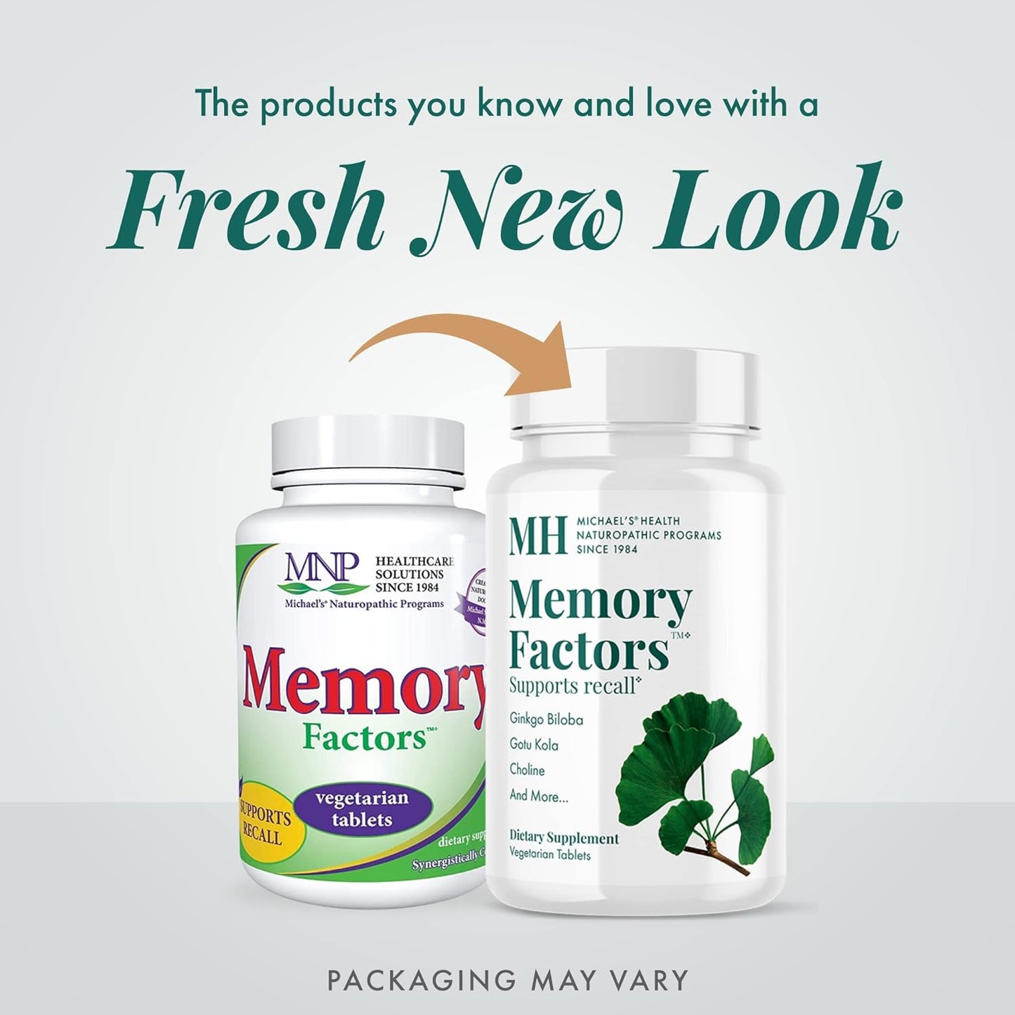 MICHAEL'S Naturopathic Memory Factors Tablets - 90 Vegetarian Capsules - Supports Nourishment and Cognitive Health - Kosher - 20 Servings