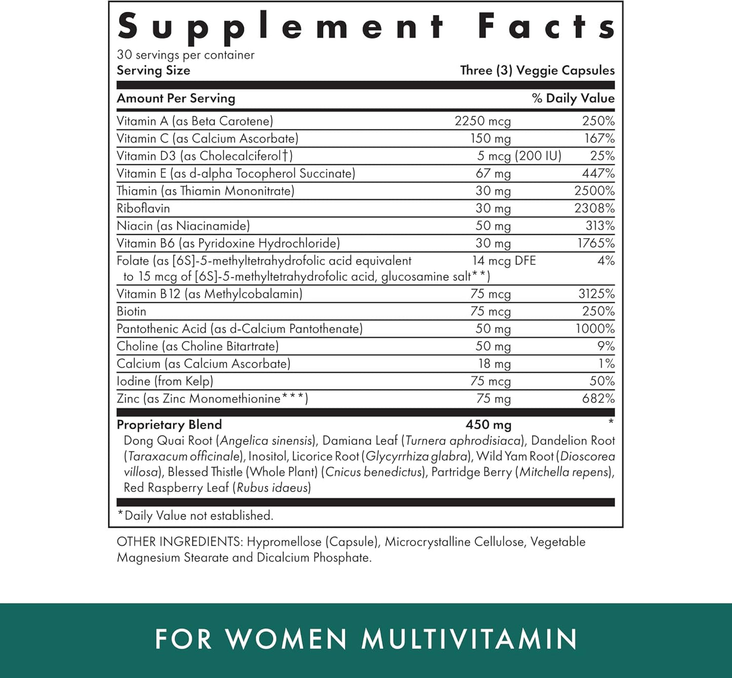 MICHAEL'S Women's Multivitamin - 90 Vegetarian Capsules for Energy, Hair, Skin, and Nails - Naturopathic Support Program with 30 Servings