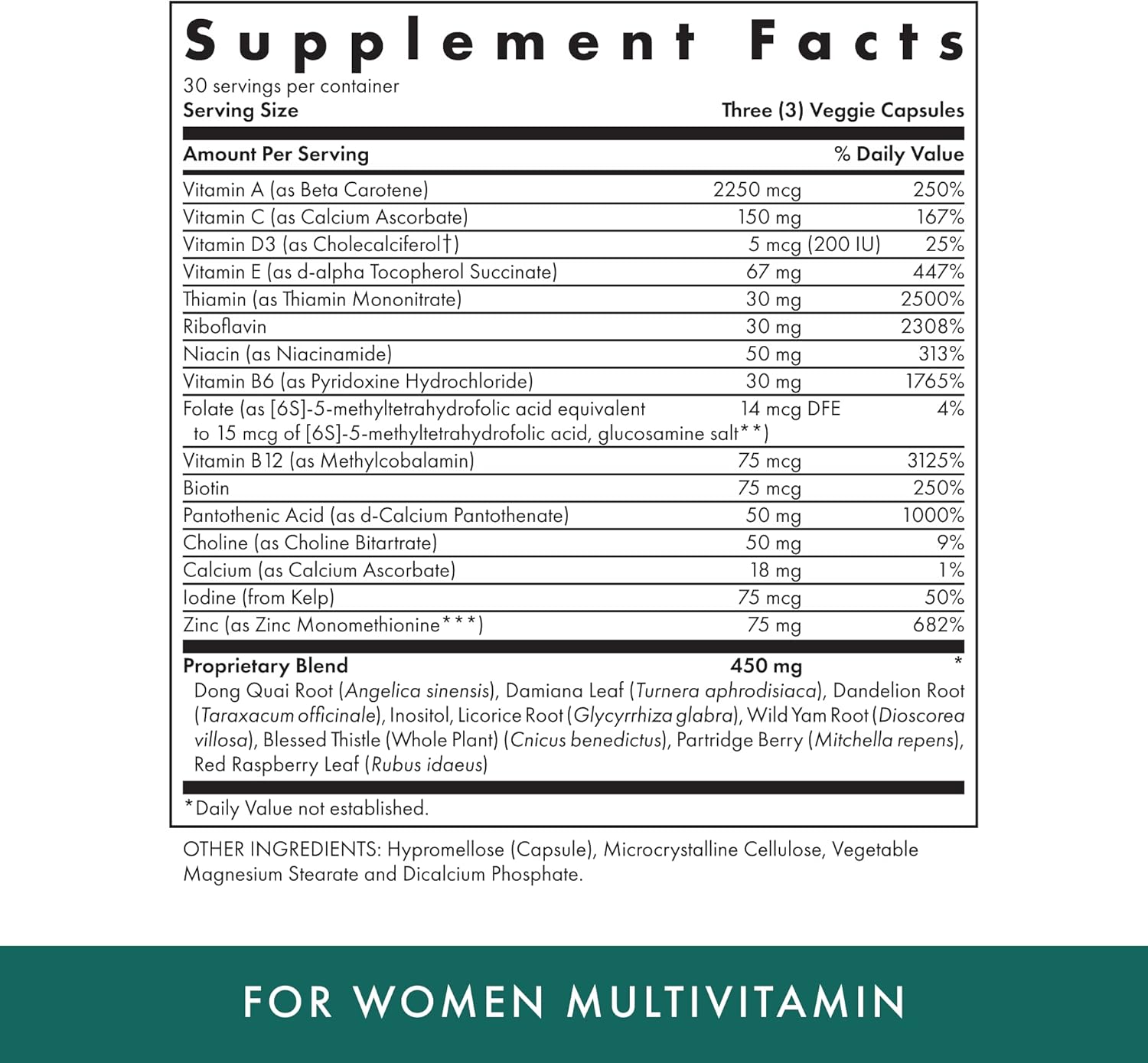 MICHAEL'S Women's Multivitamin - 90 Vegetarian Capsules for Energy, Hair, Skin, and Nails - Naturopathic Support Program with 30 Servings
