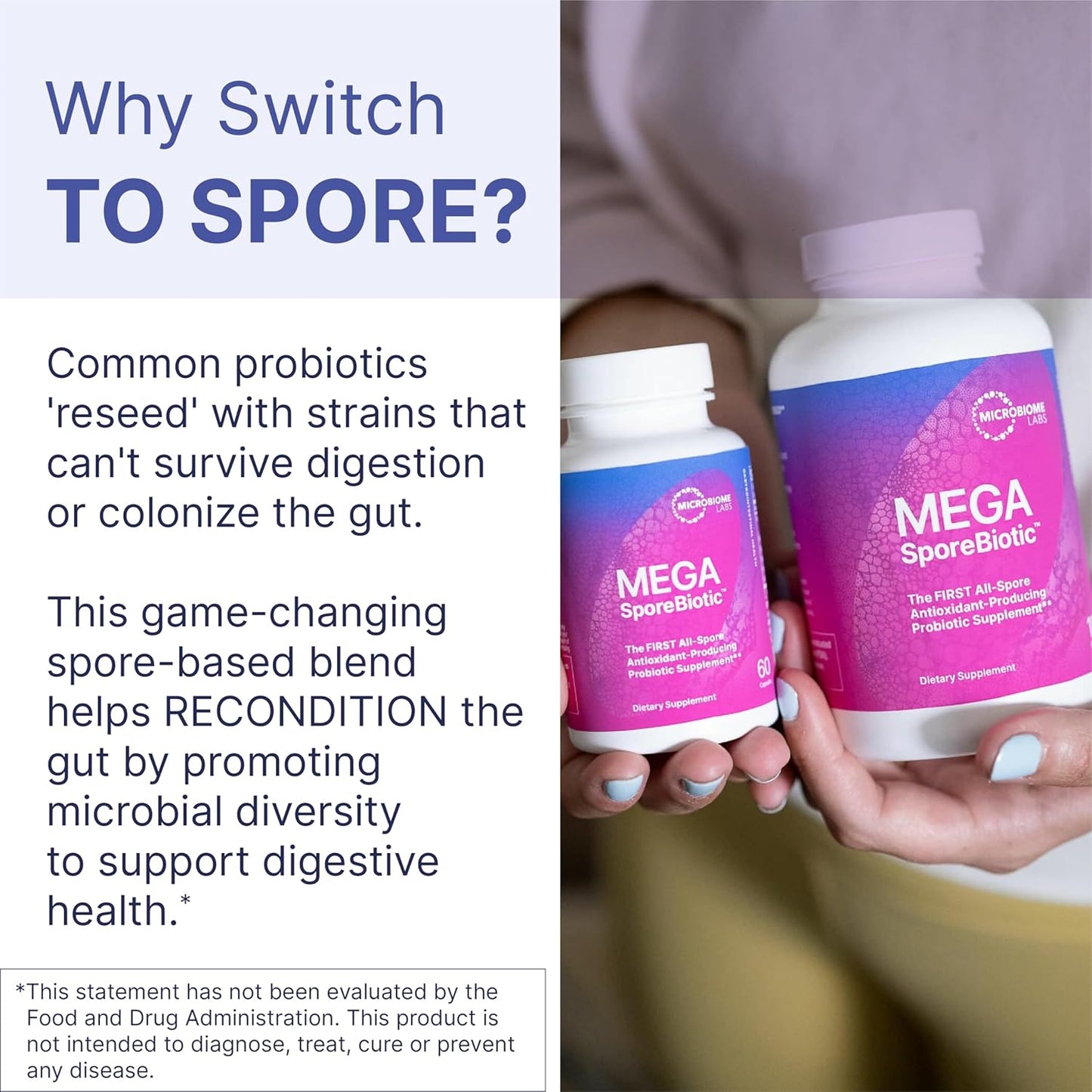 Microbiome Labs MegaSporeBiotic & MegaMucosa Bundle - Probiotic & Gut Support with Spore-Based Formula & Amino Acids Powder