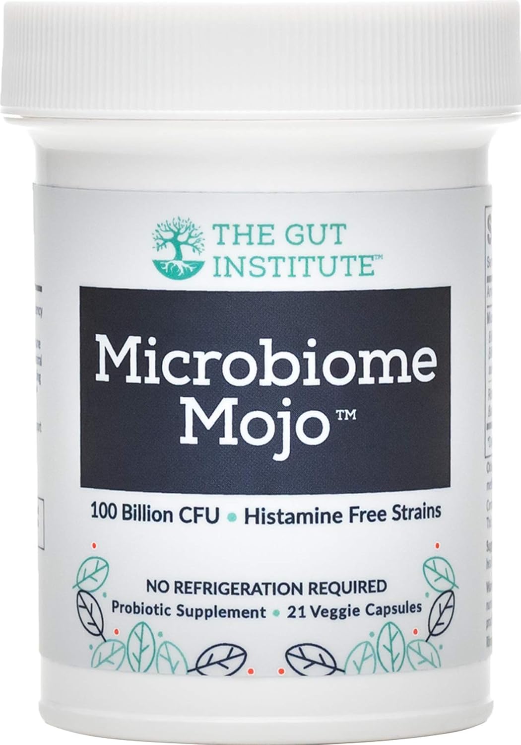 Microbiome Mojo 2-in-1 Probiotics - 100 Billion CFUs + 500 Million Soil-Based Probiotics - 21 Capsules - No Refrigeration - USA Made