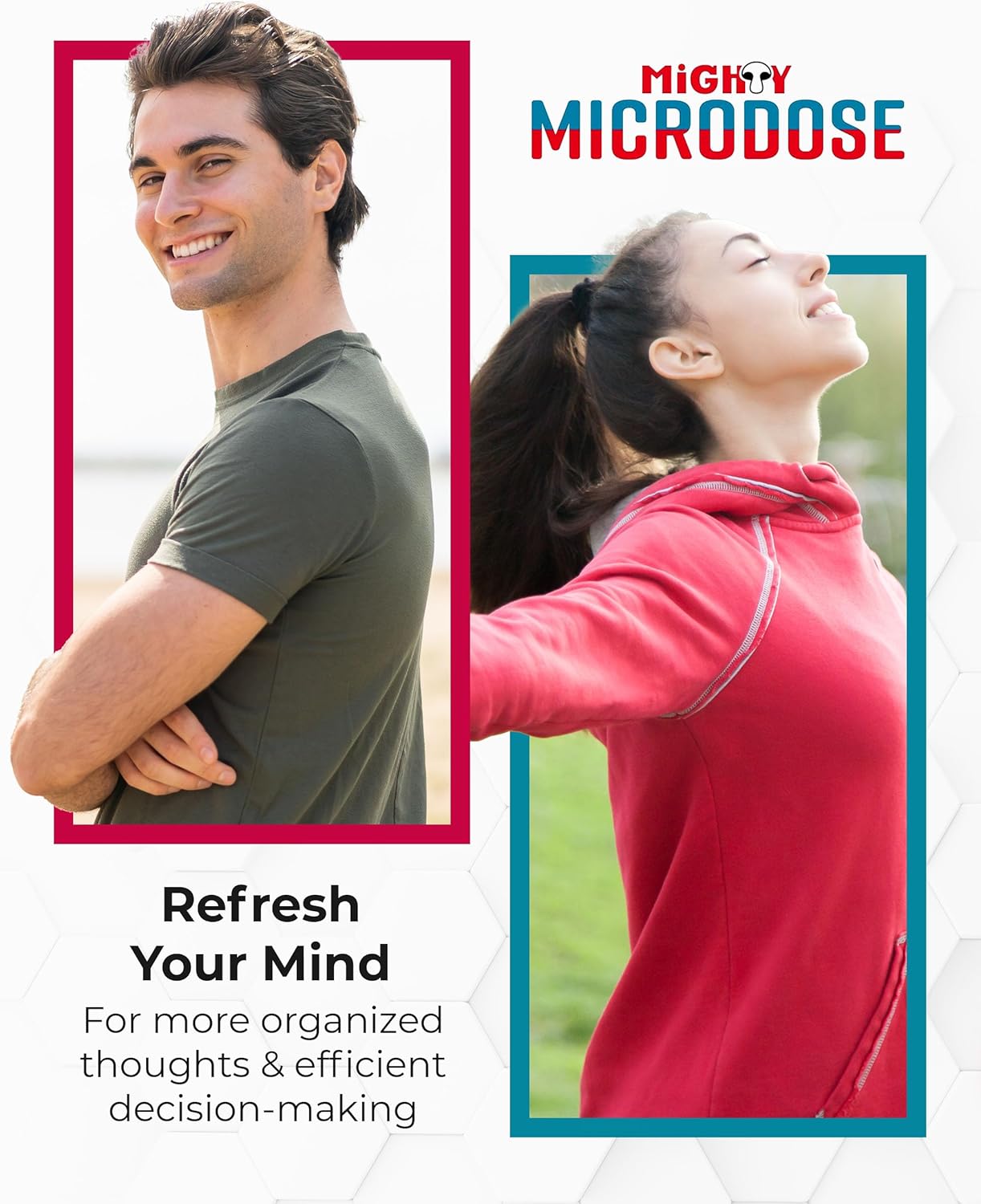 Microdose Mushroom Nootropic Blend with Lion's Mane, Turkey Tail, Reishi, Maitake Extracts - Cognitive Supplement for Men & Women - 60 Capsules, High Beta Glucan