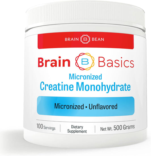 Micronized Creatine Monohydrate Powder 500g - Boost Brain, Muscle, and Endurance with 5g per Serving