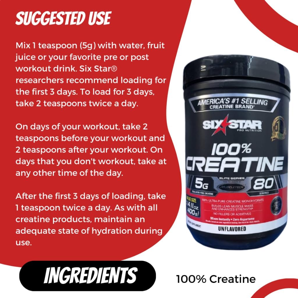 Micronized Creatine Monohydrate Powder for Muscle Recovery & Growth - Unflavored Mass Gainer (80 Servings)