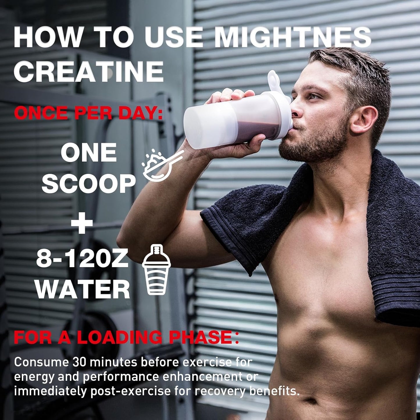 Micronized Creatine Monohydrate Powder with L-Glutamine, HMB, Caffeine & Magnesium | 5g per Serving, 7 Pack