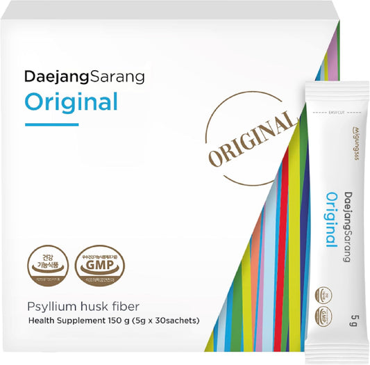 Migung365 Psyllium Husk Fiber Sticks - Daejang Sarang Original, Digestive Health Supplement for Constipation & Bloating, Gut Relief