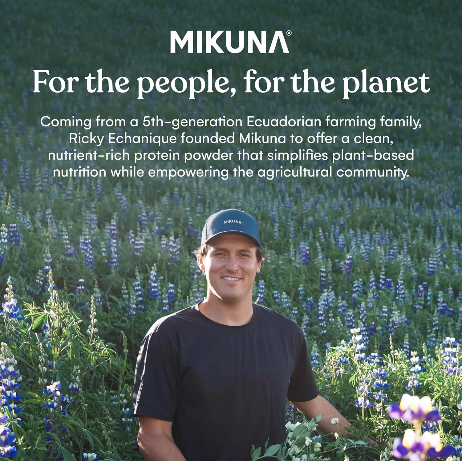 Mikuna Cacao Vegan Protein Powder - Plant Based Chocho Superfood Protein with Vitamins & Minerals - Dairy Free, Gluten Free, Keto Friendly
