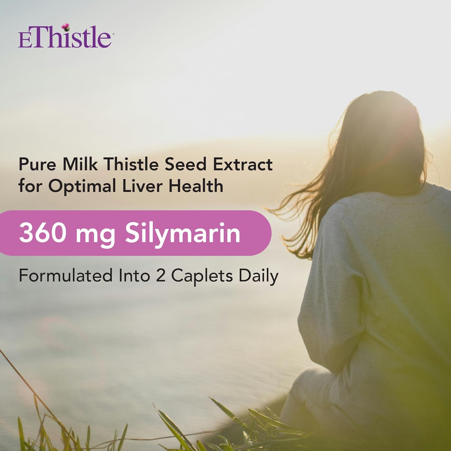 Milk Thistle & Vitamin E Liver Health Supplement, 180 Caplets for Liver Wellness