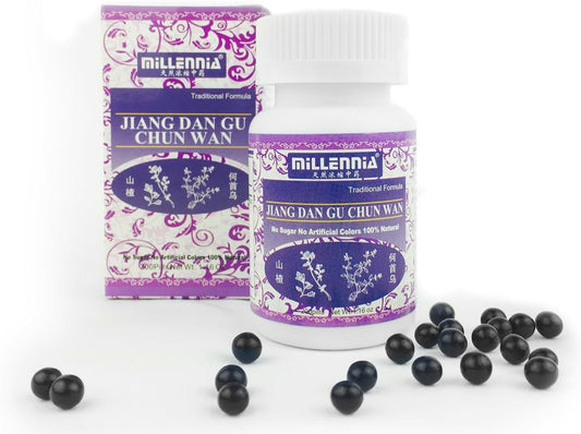 Millennia Herbal Supplement Pills for Healthy Cholesterol Levels - Jiang Dan Gu Chun Wan - 12 Bottles, 200 Pills Each