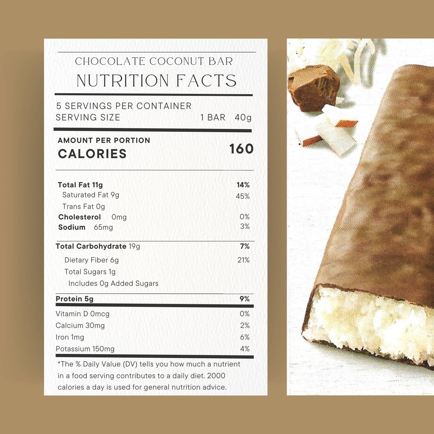Millville Elevation Advance Chocolate Coconut Bars - Low Carb, High Protein, 5 Bars with Recipes