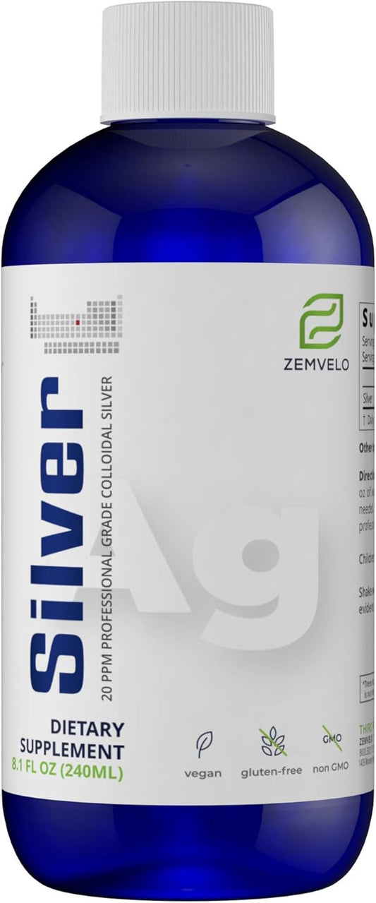 Mineralife Liquid Ionic Silver Supplement for Healthy Skin, Hair, Nails, & Immune Support - Natural Inflammatory Response Booster