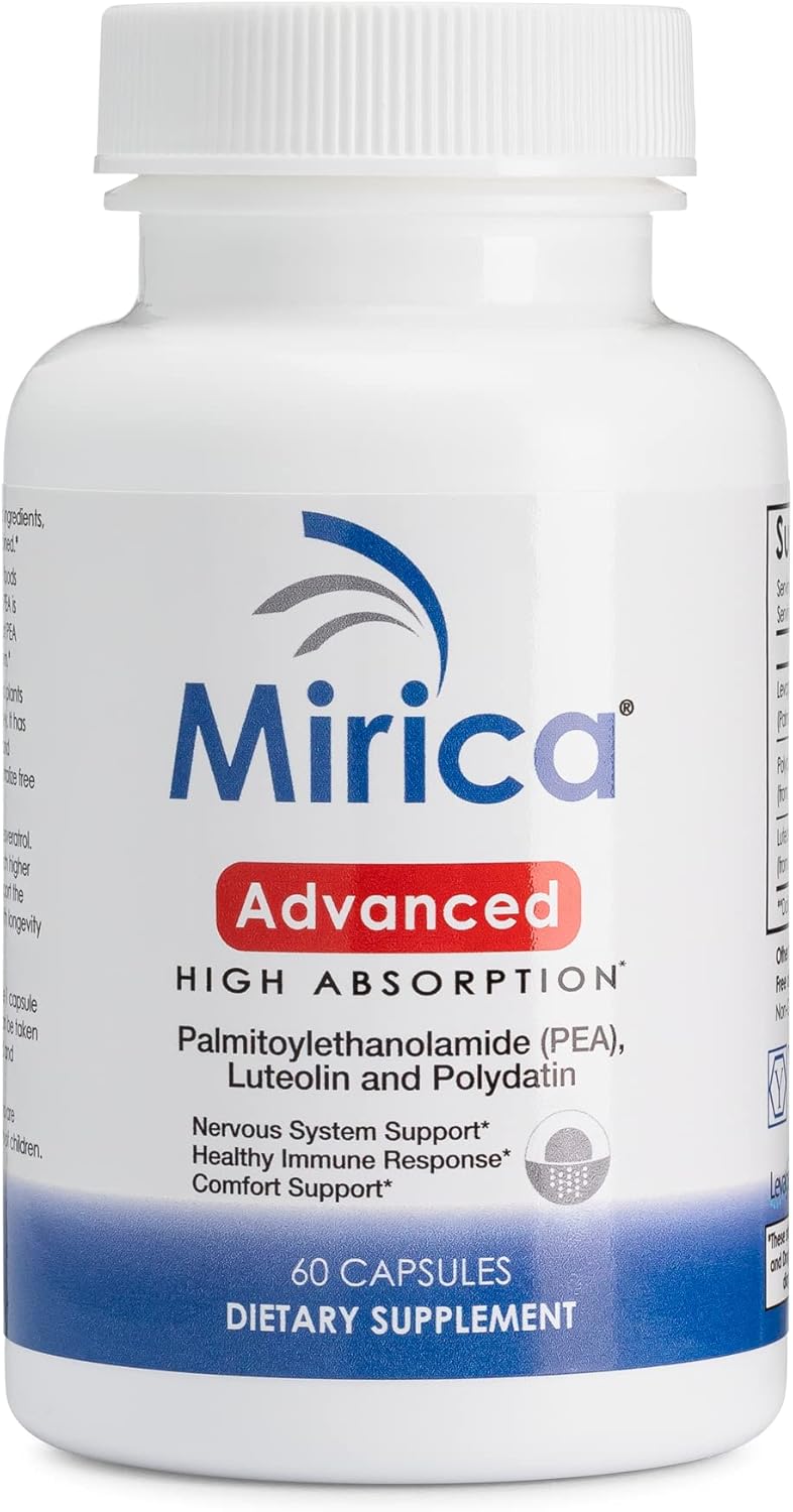 Mirica Advanced Nervous System Support Capsules - High Absorption Pea, Luteolin & Polydatin Formula, 60ct