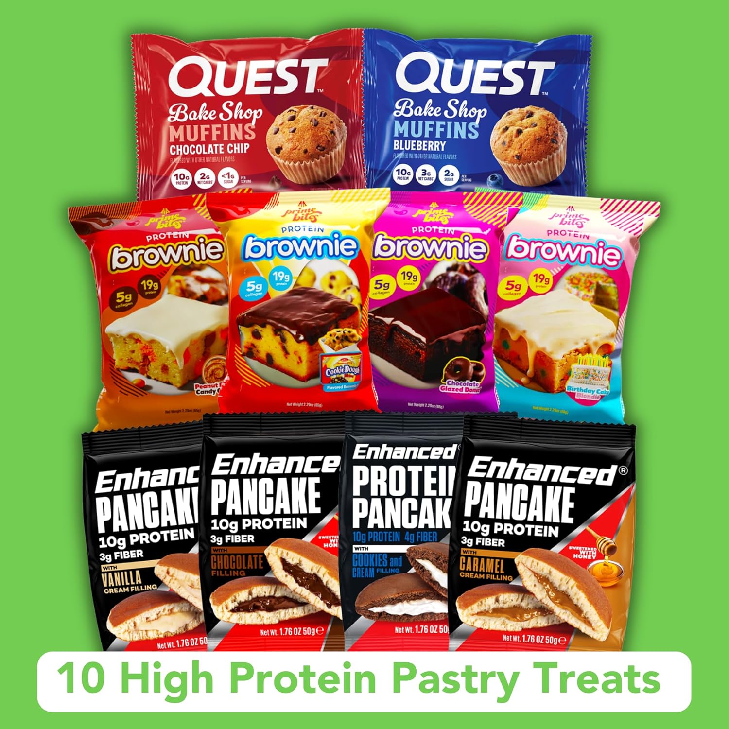 Mission Nutrition Variety Snack Box - High Protein Pastries (10 Count) - Low Sugar, Low Carbs, Keto-Friendly