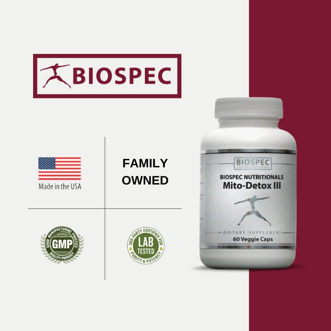 Mito-Detox III Supplement with N-Acetyl Cysteine, Acetyl L-Carnitine, Alpha Lipoic Acid, and Co-Q-10 by BIOSPEC NUTRITIONALS