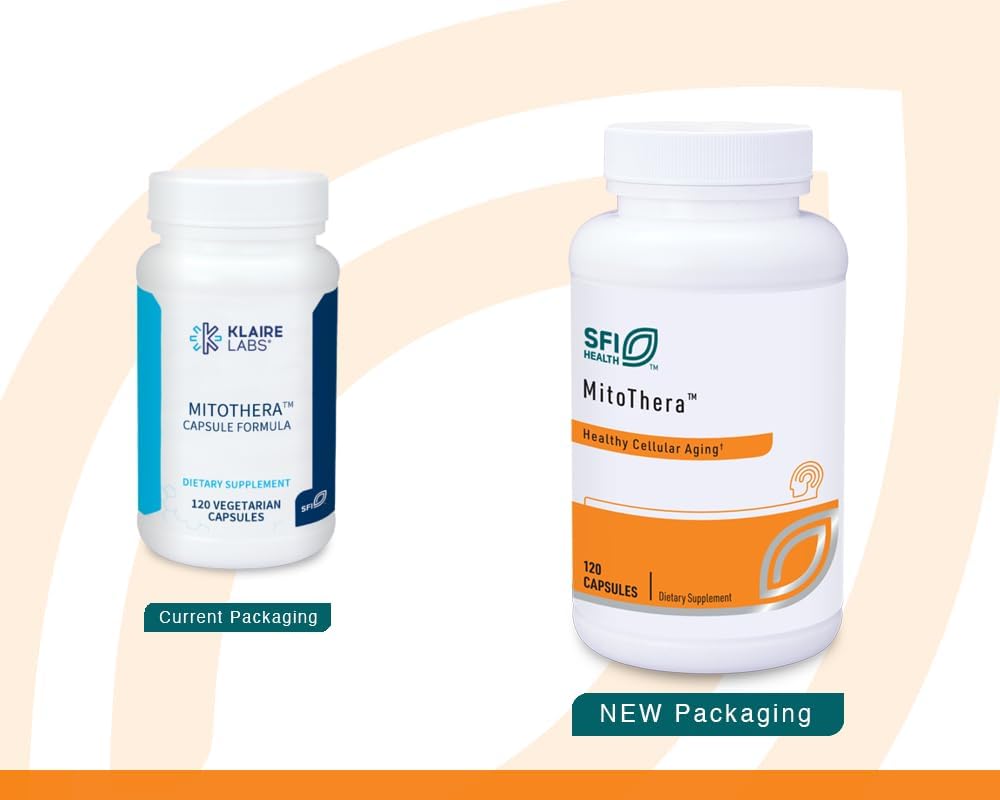 Mitothera Capsules by Klaire Labs - Energy Boosting Formula with CoQ10 & Red Grape Extract for Mitochondrial Support (120 Caps)