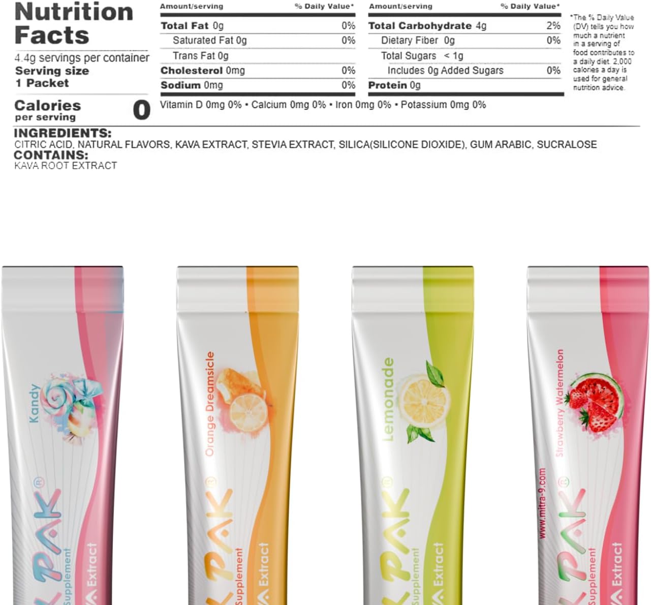 Mitra9 Kava Powder RelaxPak Variety Pack - 30 Single-Serving Stick Packets for Natural Calm & Clarity