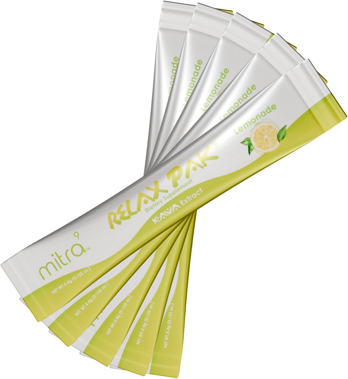 Mitra9 Lemonade Kava Extract Powder Packets - RelaxPak for Calm & Clarity | Mood Enhancer | Plant Based | Easy Open Single-Serving Stick (5)