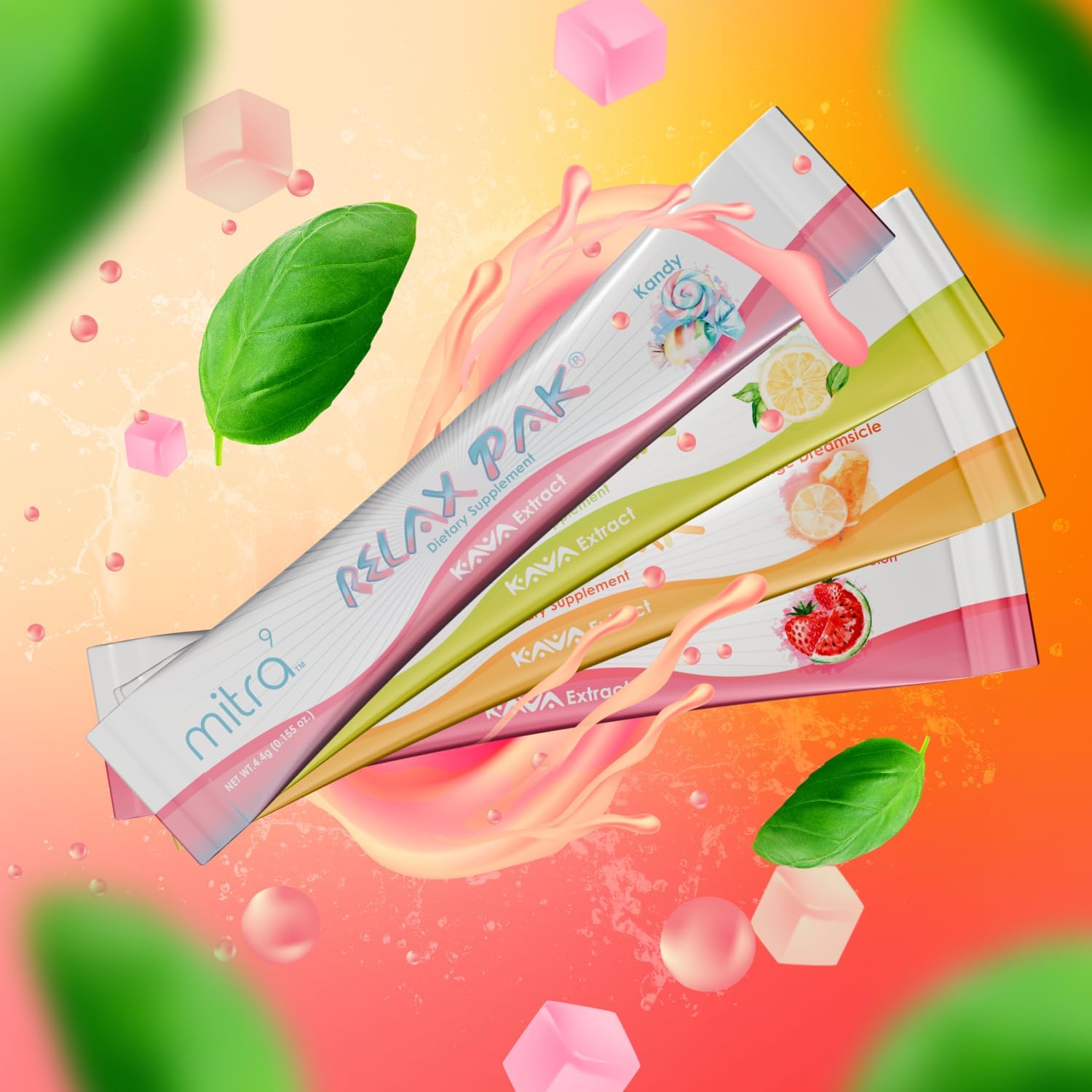 Mitra9 Variety Pack Kava Extract Powder Packets - Plant Based Mood Enhancer for Natural Calm & Clarity - Single-Serving Stick (10)