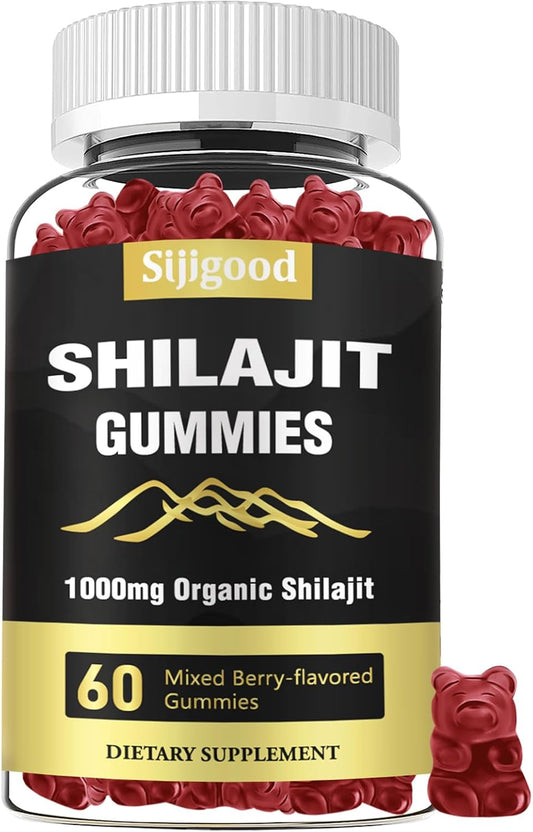 Mixed Berry Flavored Sijigood Shilajit Gummies - 60 Gummies with 85+ Trace Minerals for Men & Women