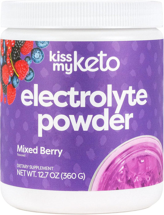 Mixed Berry Keto Electrolyte Powder - Hydration Drink Mix (90 Servings), Sugar Free, Zero Carbs, 5 Calories, 12.7 oz