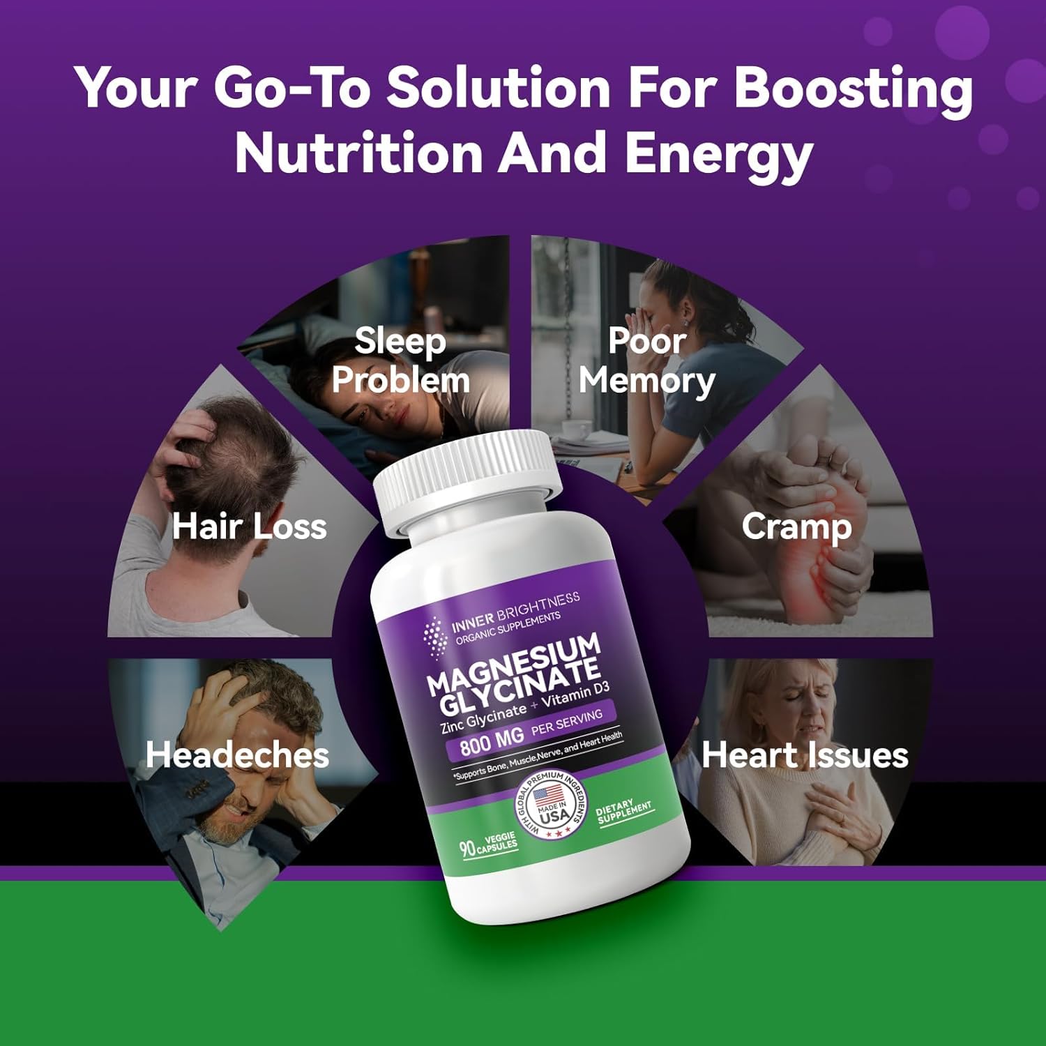 Mixed Berry Magnesium Glycinate Gummies & Capsules with Zinc and Vitamin D3 for Sleep, Relaxation, and Focus for Adults