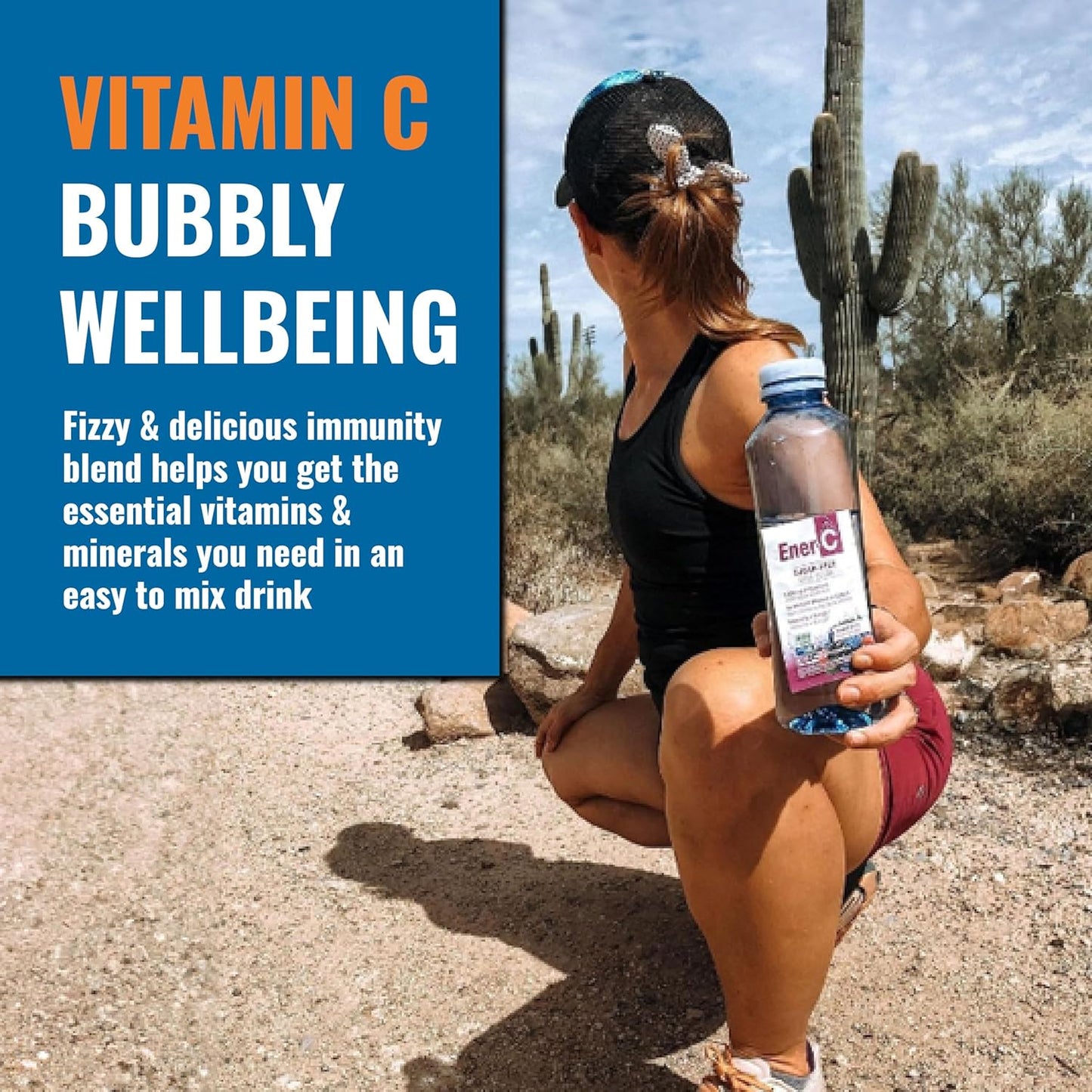 Mixed Berry & Orange Ener-C Sugar-Free Drink Mix with 1000mg Vitamin C - Immunity Support & Electrolytes - Non-GMO Vegan - 60 Pack