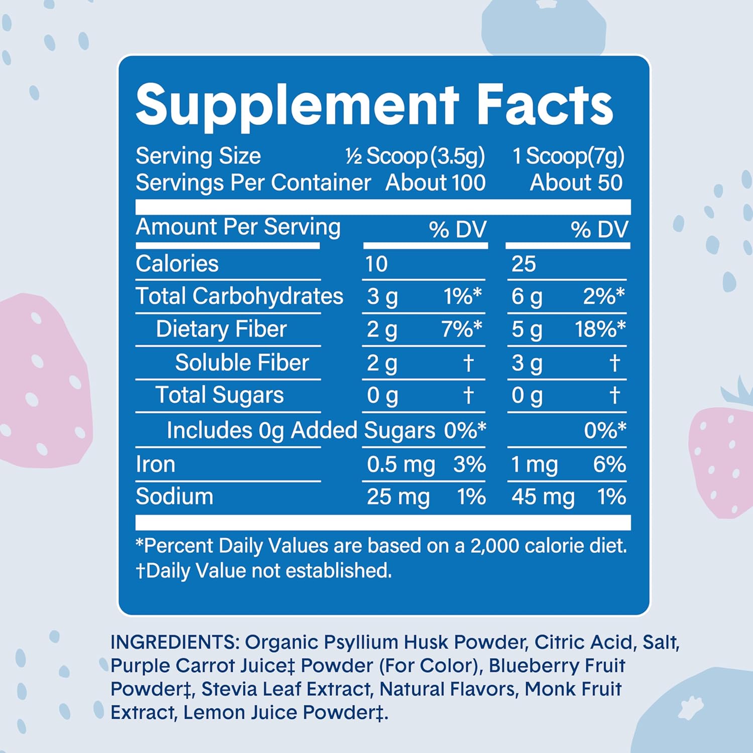 Mixed Berry Super Fiber Powder and Capsules for Digestive Healthboost