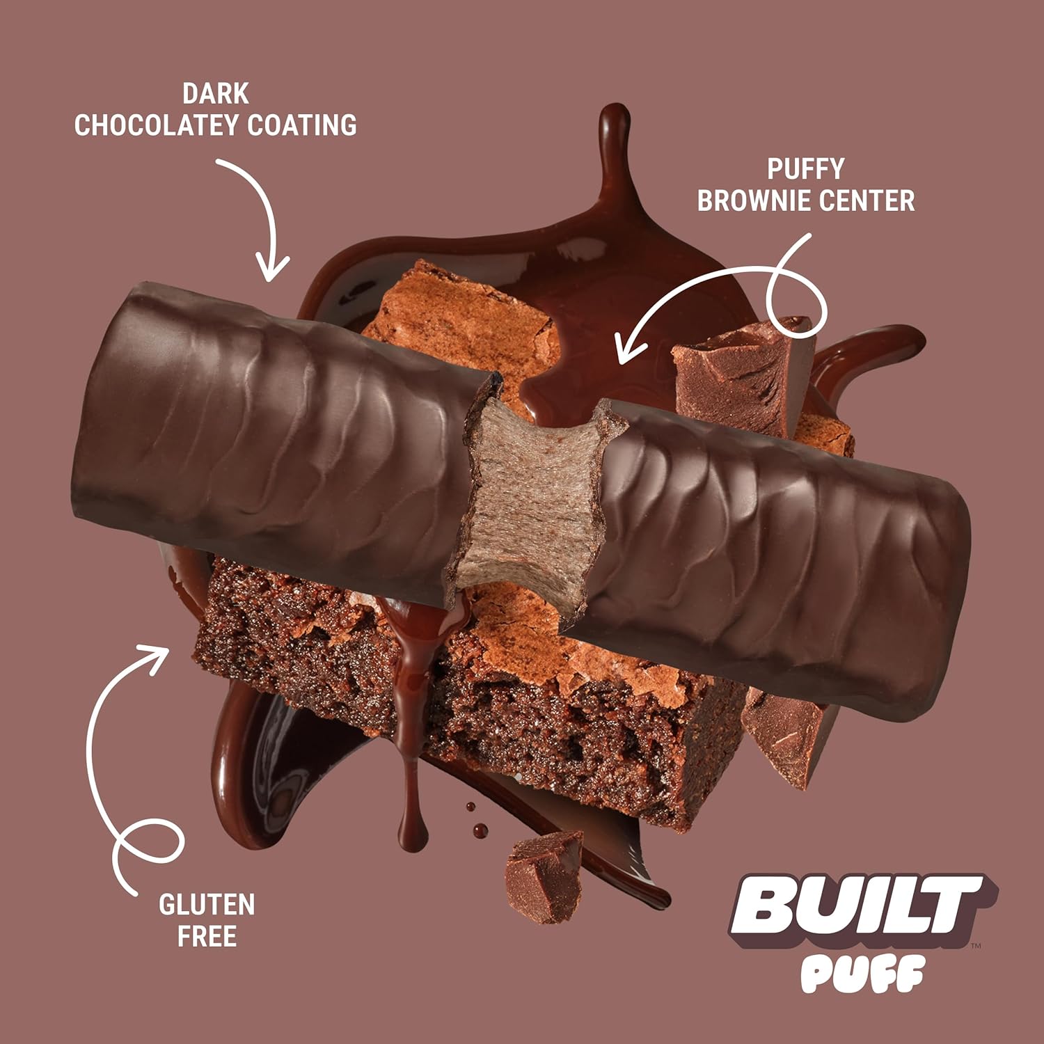 Mixed Sampler 12 Pack of Built Bar Built Puff High Protein Bars with Collagen - On-the-go Breakfast Snacks