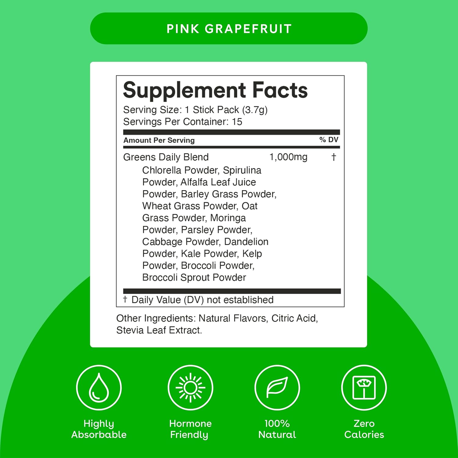 MIXHERS Hergreens: Women's Greens & Veggie Powder with Digestive Enzymes, Kale, & Whole Foods for Heart & Liver Support - 15 Packets