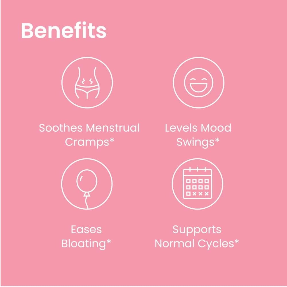 MIXHERS Hertime Hormone Balance Supplement for Women - PMS & Menstrual Relief with Minerals, Peony Roots, Siberian Ginseng - 15 Drink Packets - Sugar Free Strawberry Lemonade