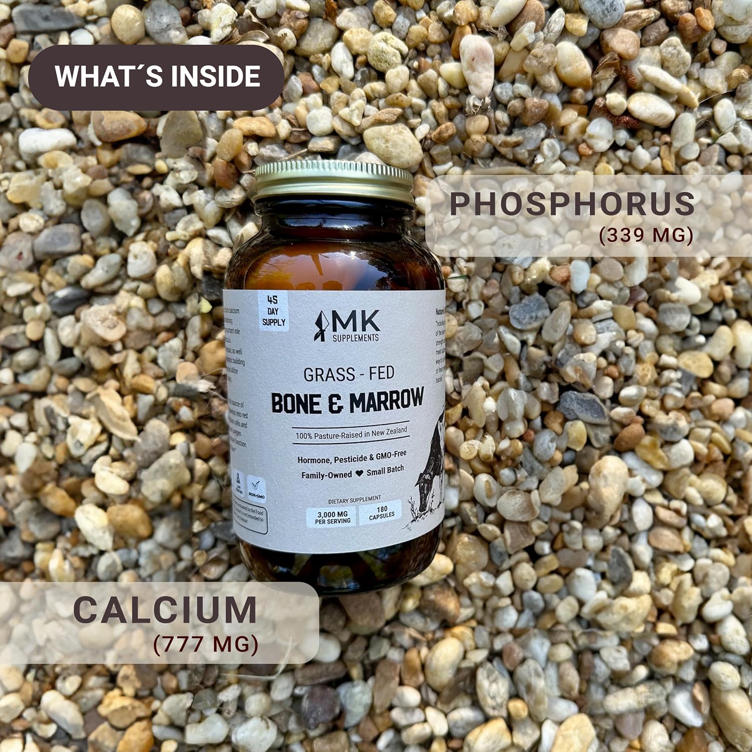 MK Supplements Warrior Stack with Beef Liver, Bone & Marrow, and Heart & Spleen - Ultimate Superfood Supplements for Strength and Endurance