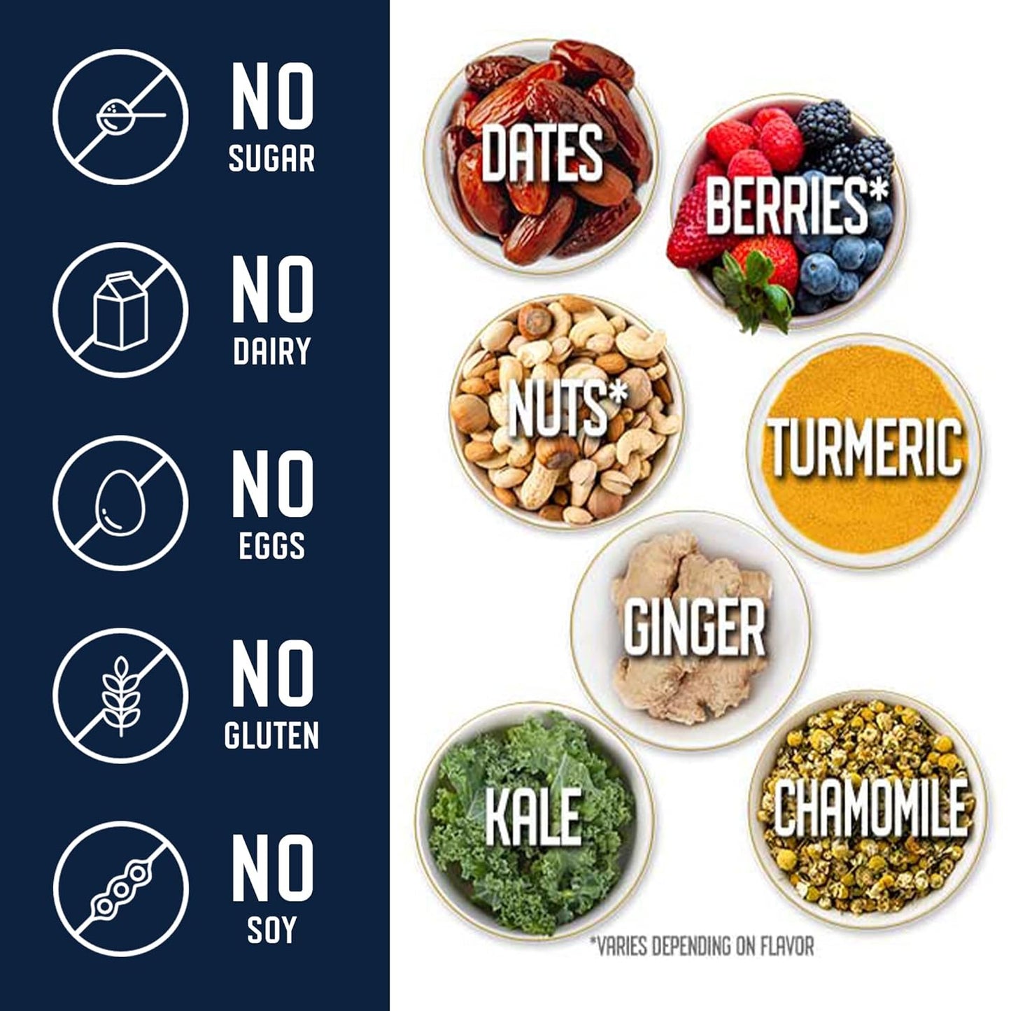 Mo Relief Superfood Snack Bars - All-Natural Recovery Support with Dates, Chamomile, Turmeric, Ginger - 12 Bars (Peanut Butter)