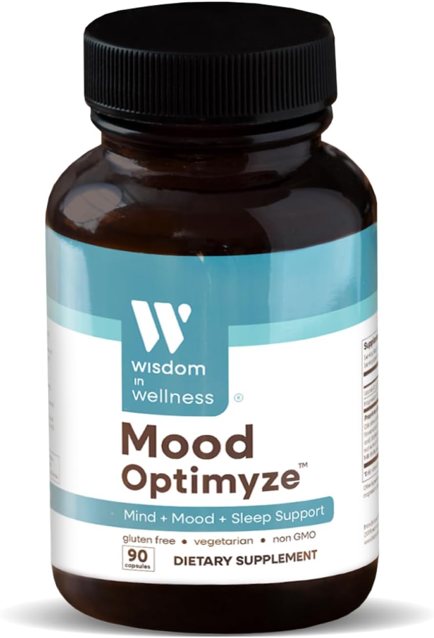 Mood Optimyze Capsules - Natural Mood Support Supplement for Mind, Sleep, and Relaxation - Gluten Free & Non GMO - 90 Capsules