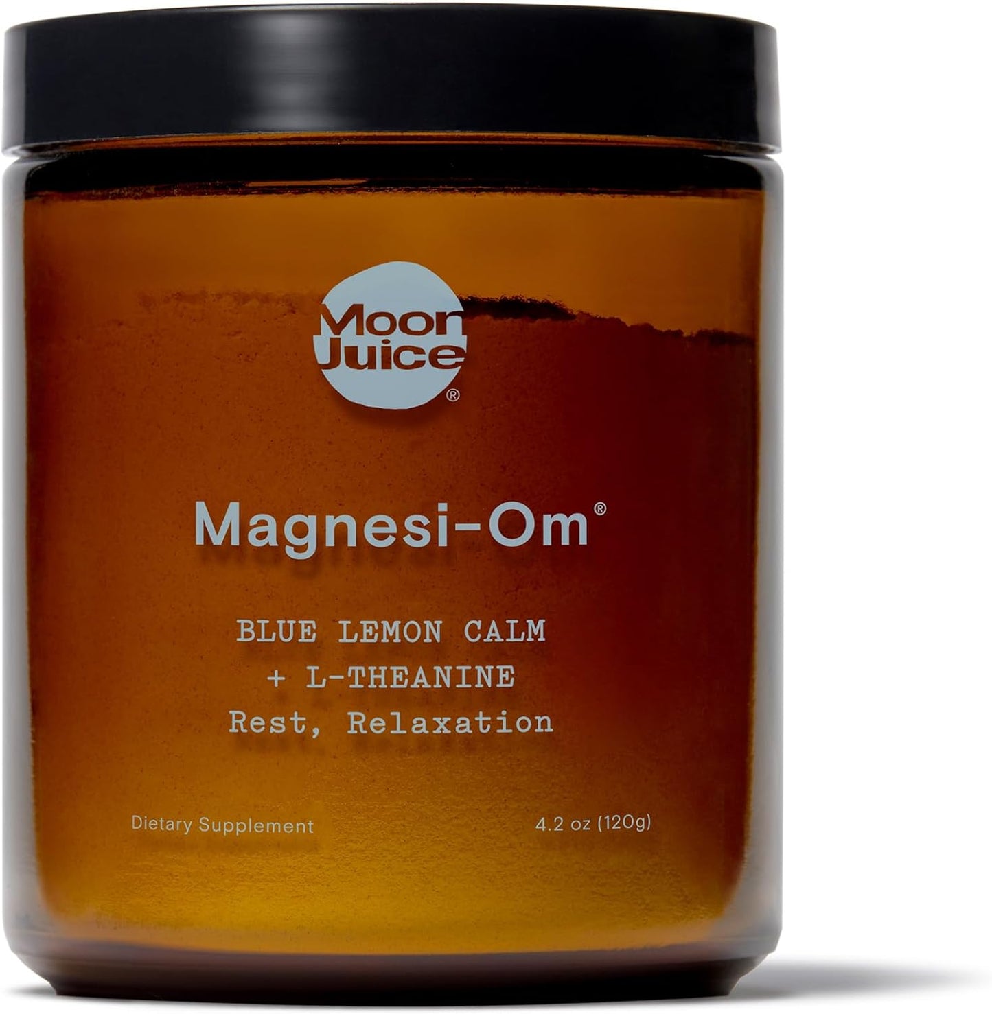 Moon Juice Magnesi-Om Blue Lemon Powder for Brain Health & Rest - 30 Servings - L-Theanine & Magnesium - Vegan & Non GMO - 4.2oz Jar