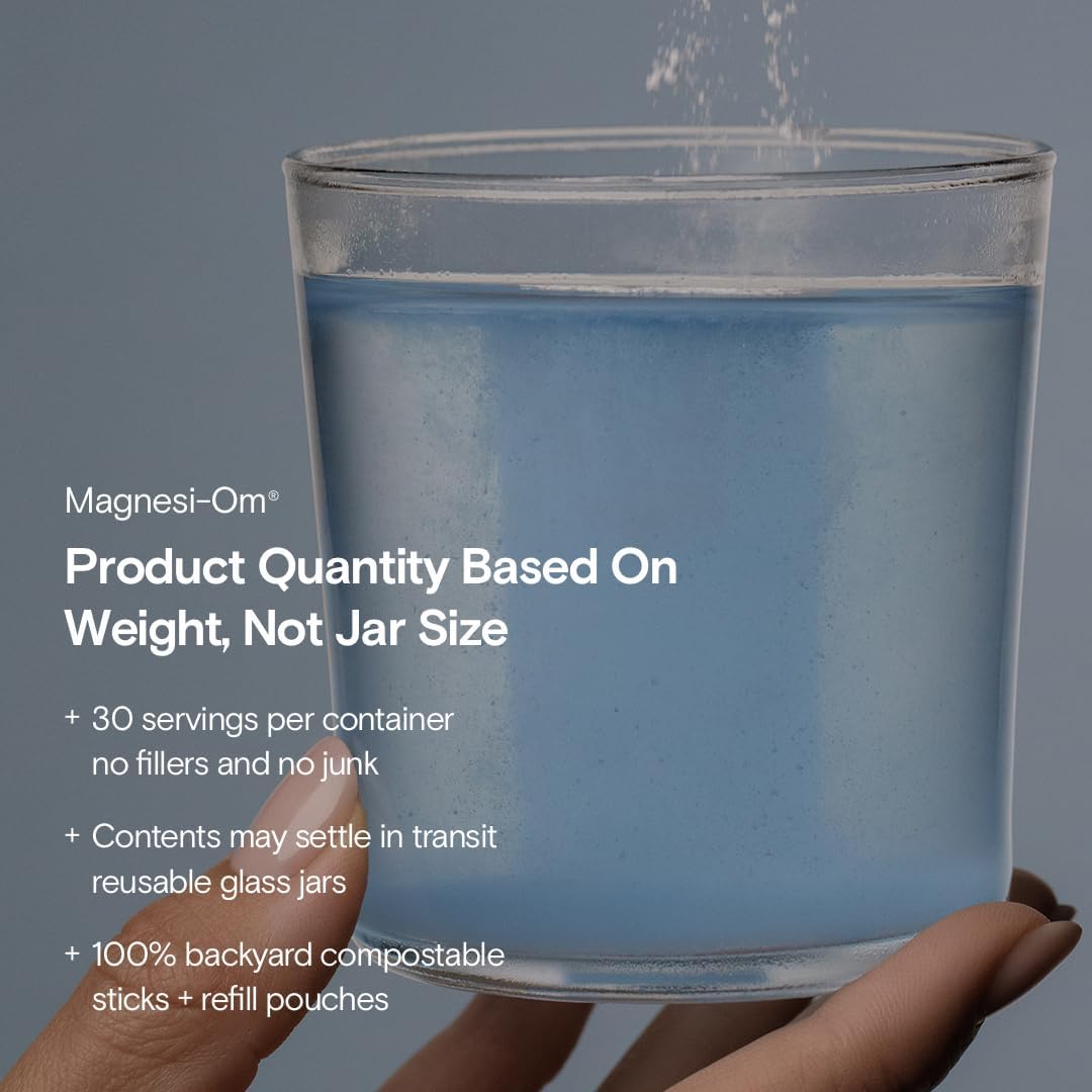 Moon Juice Magnesi-Om Blue Lemon Powder for Brain Health & Rest - 30 Servings - L-Theanine & Magnesium - Vegan & Non GMO - 4.2oz Jar