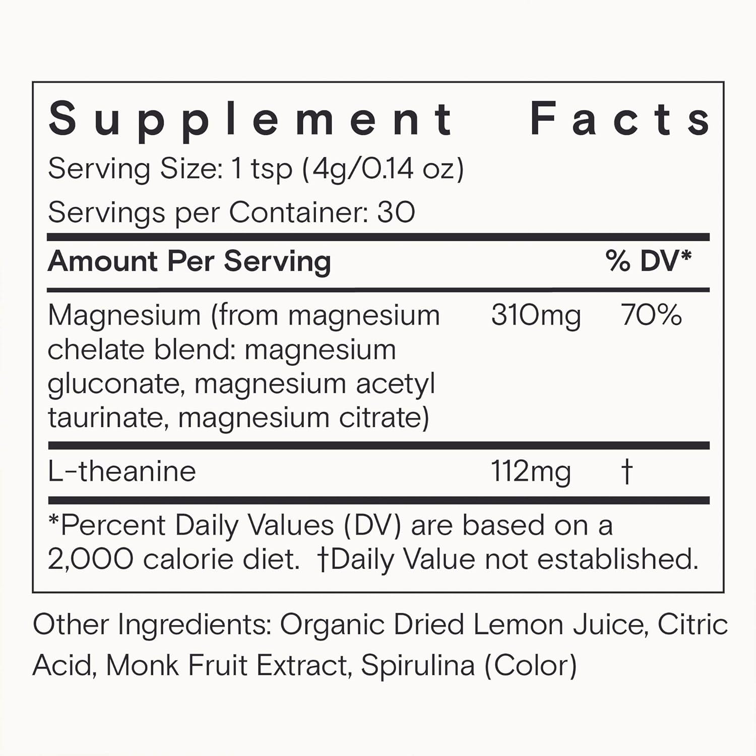Moon Juice Magnesi-Om Blue Lemon Powder for Brain Health & Rest - 30 Servings - L-Theanine & Magnesium - Vegan & Non GMO - 4.2oz Jar